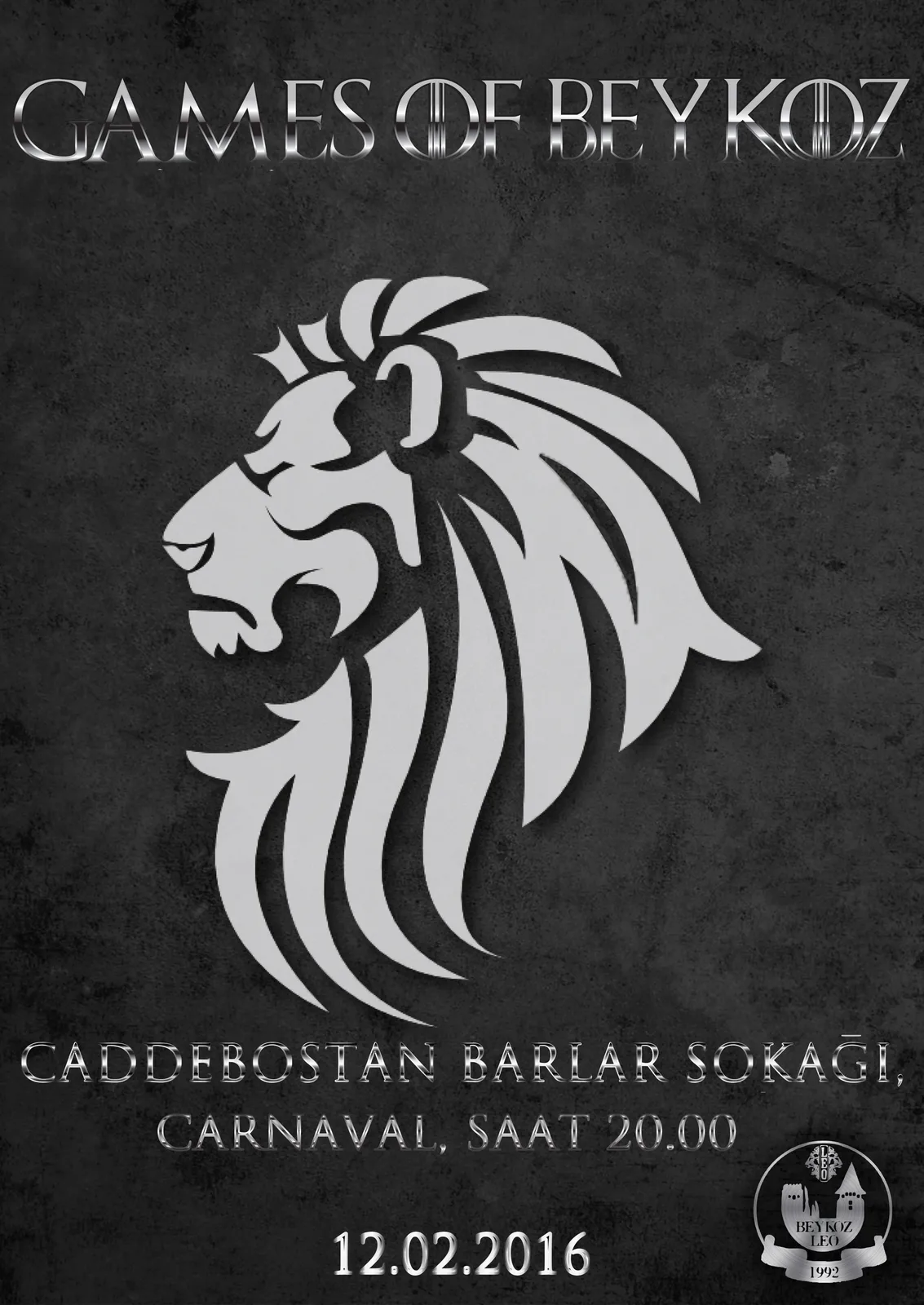 Games of Beykoz 2016 poster with a lion emblem