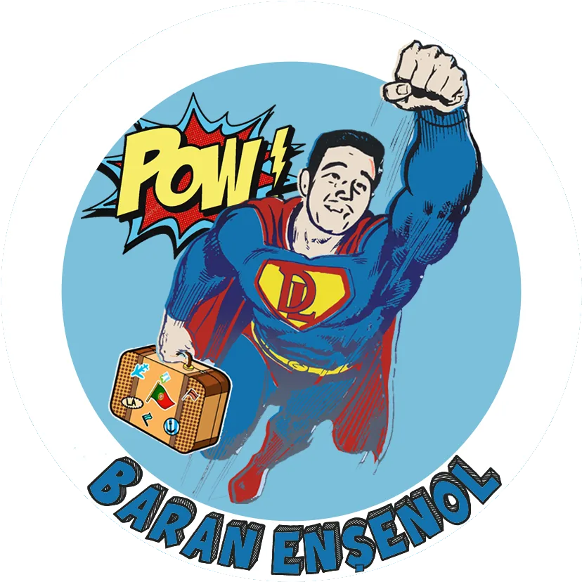 Comic-style hero badge